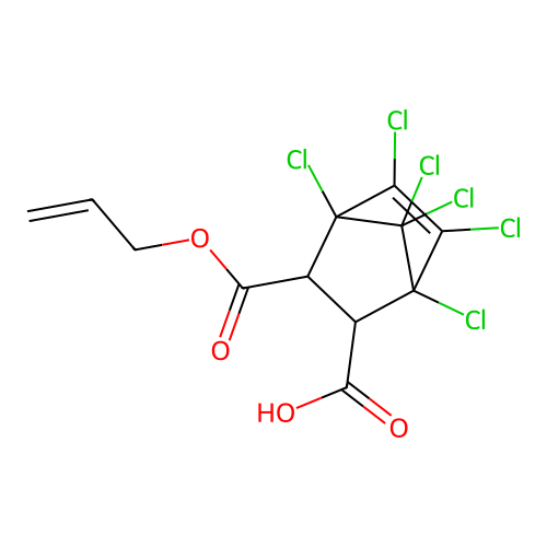 3-((allyloxy)carbonyl)-1,4,5,6,7,7-hexachlorobicyclo[2.2.1]h structure