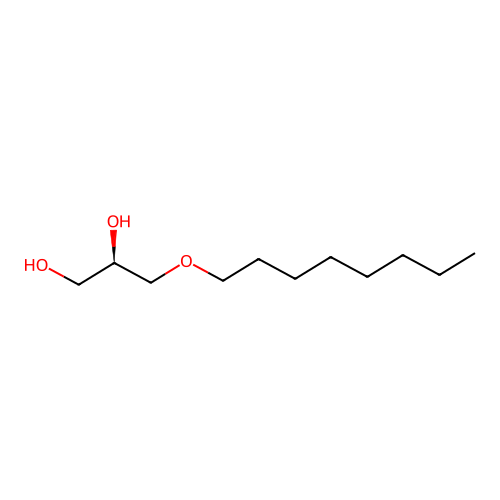(2R)-3-octoxypropane-1,2-diol structure