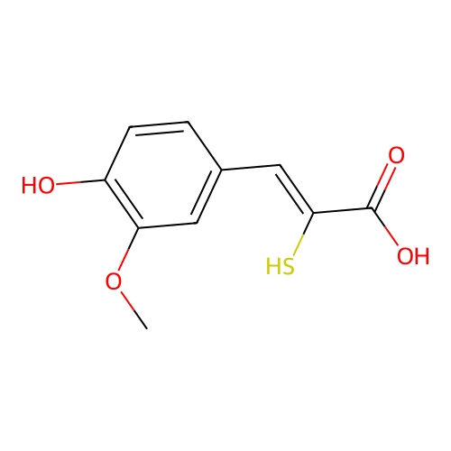 3-(4-Hydroxy-3-methoxyphenyl)-2-mercaptoacrylic acid structure