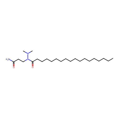Octadecanoic acid, 1-(3-amino-3-oxopropyl)-2,2-dimethylhydrazide structure