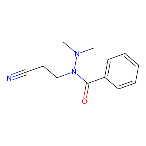 Benzoic acid, 1-(2-cyanoethyl)-2,2-dimethylhydrazide structure