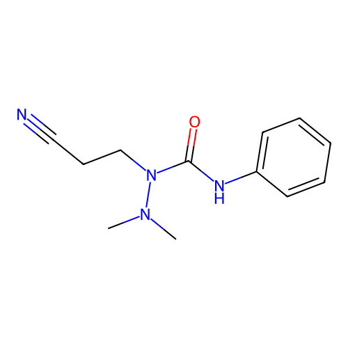 Hydrazinecarboxamide, 1-(2-cyanoethyl)-2,2-dimethyl-N-phenyl- structure