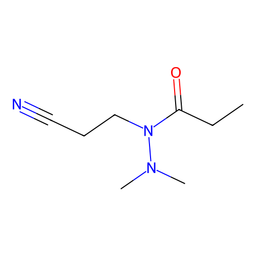 Propanoic acid, 1-(2-cyanoethyl)-2,2-dimethylhydrazide structure