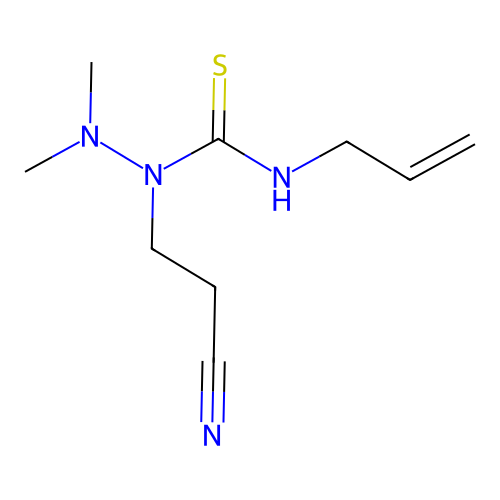 Hydrazinecarbothioamide, 1-(2-cyanoethyl)-2,2-dimethyl-N-2-propenyl- structure
