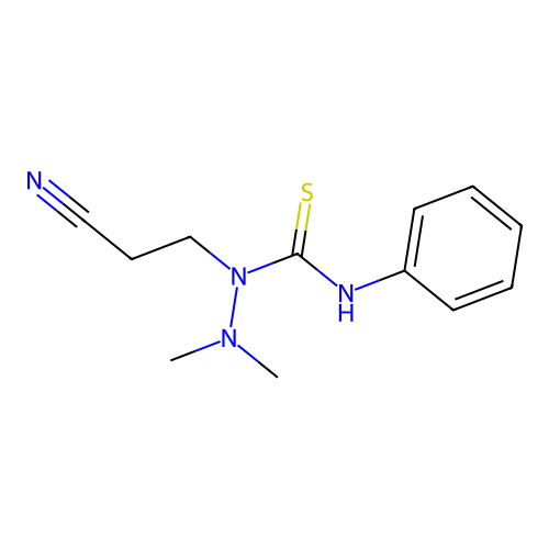 Hydrazinecarbothioamide, 1-(2-cyanoethyl)-2,2-dimethyl-N-phenyl- structure