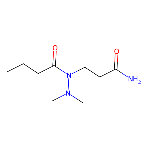 Butanoic acid, 1-(3-amino-3-oxopropyl)-2,2-dimethylhydrazide structure