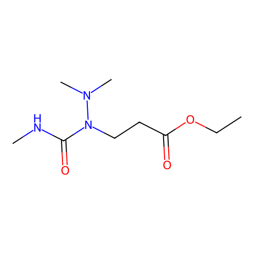3-(2,2-Dimethyl-1-methylcarbamoylhydrazino)ethylpropionate structure