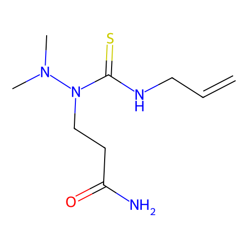 Propanamide, 3-(2,2-dimethyl-1-((2-propenylamino)thioxomethyl)hydrazino)- structure