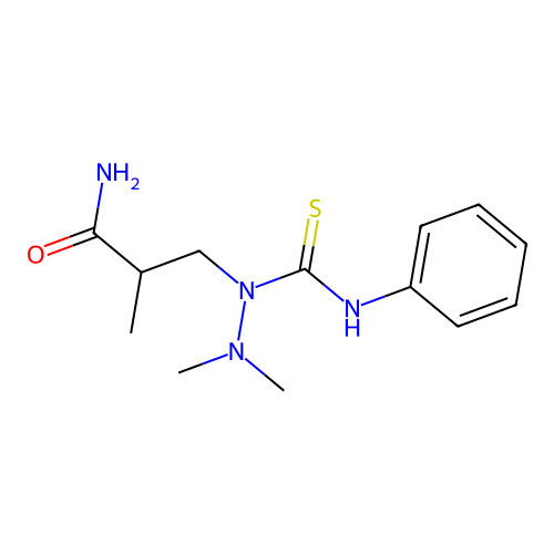 Propanamide, 3-(2,2-dimethyl-1-((phenylamino)thioxomethyl)hydrazino)-2-methyl- structure