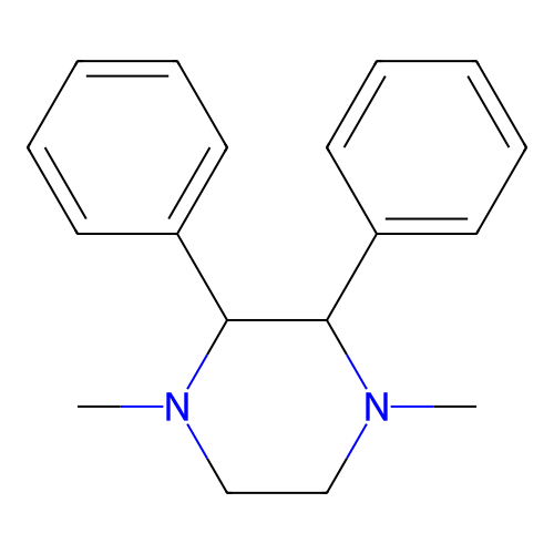 Piperazine, 1,4-dimethyl-2,3-diphenyl- structure