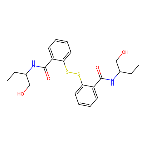 2,2'-Dithiobis(N-(1-hydroxyethylpropyl)benzamide) structure