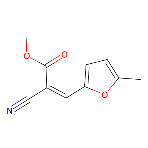 Methyl 2-cyano-3-(5-methylfuran-2-yl)prop-2-enoate structure