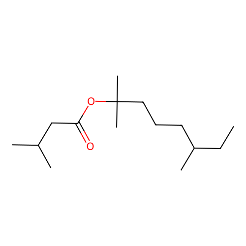 1,1,5-Trimethylheptyl isovalerate structure