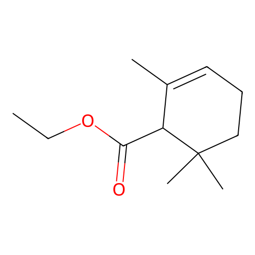 Ethyl 2,6,6-trimethyl-2-cyclohexene-1-carboxylate structure