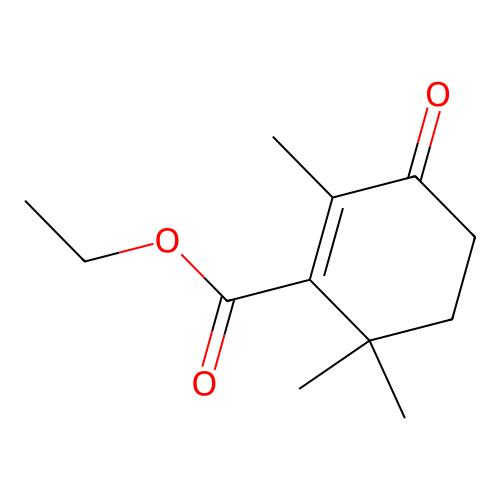1-Cyclohexene-1-carboxylic acid, 2,6,6-trimethyl-3-oxo-, ethyl ester structure