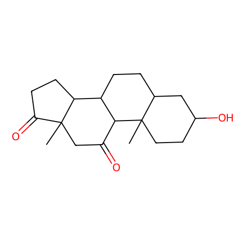 5|A-Androstan-3|A-ol-11,17-dione structure