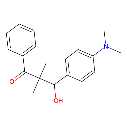 1-Propanone, 2,2-dimethyl-3-(4-(dimethylamino)phenyl)-3-hydroxy-1-phenyl- structure