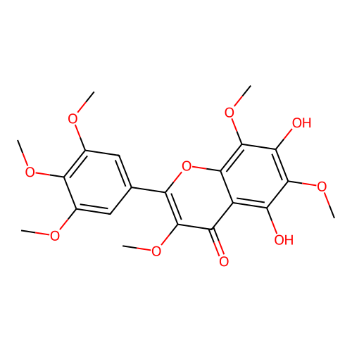 5,7-Dihydroxy-3,6,8,3',4',5'-hexamethoxyflavone structure