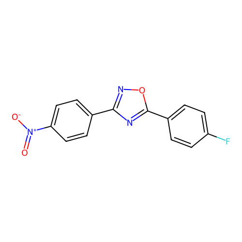 5-(4-Fluorophenyl)-3-(4-nitrophenyl)-1,2,4-oxadiazole structure