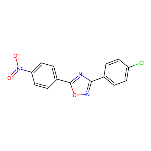 3-(4-Chlorophenyl)-5-(4-nitrophenyl)-1,2,4-oxadiazole structure
