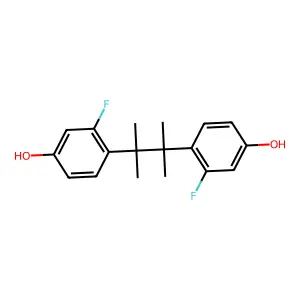 2,3-Bis(2-fluoro-4-hydroxyphenyl)-2,3-dimethylbutane structure