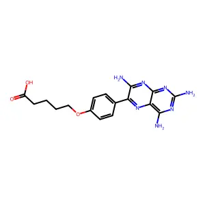 Pentanoic acid, 5-(4-(2,4,7-triaminopteridin-6-yl)phenoxy)- structure
