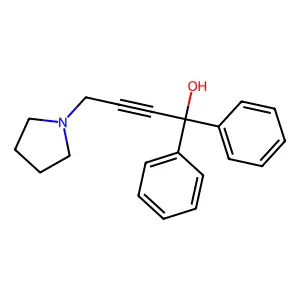 alpha-Phenyl-alpha-(3-(1-pyrrolidinyl)-1-propyn-1-yl)benzenemethanol structure