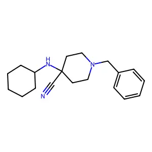 1-Benzyl-4-(cyclohexylamino)piperidine-4-carbonitrile structure