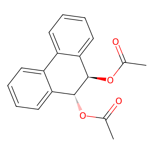 trans-9,10-Diacetoxy-9,10-dihydrophenanthrene structure