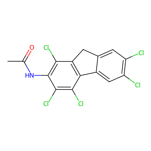 Acetamide,3,4,6,7-pentachlorofluoren-2-yl)- structure