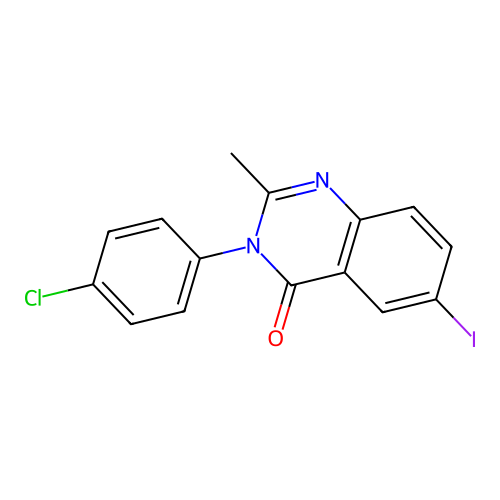 3-(4-Chlorophenyl)-6-iodo-2-methylquinazolin-4-one structure