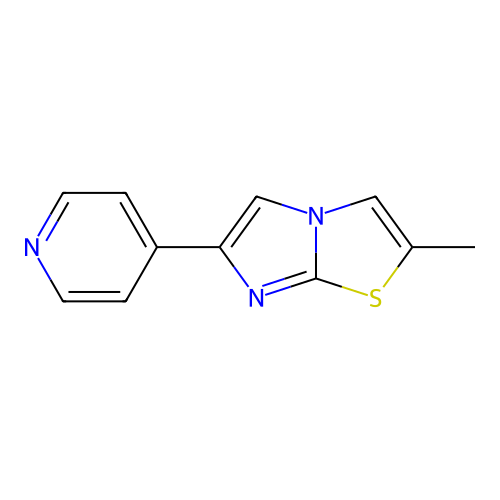 2-Methyl-6-(4-pyridinyl)imidazo[2,1-b][1,3]thiazole structure