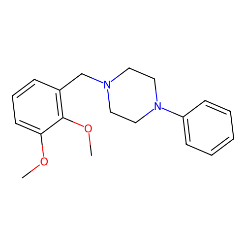 1-(2,3-Dimethoxybenzyl)-4-phenylpiperazine structure