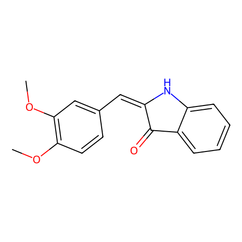 2-(3,4-Dimethoxybenzylidene)indolin-3-one structure