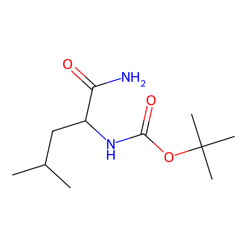tert-butyl N-[(2S)-1-amino-4-methyl-1-oxopentan-2-yl]carbamate structure
