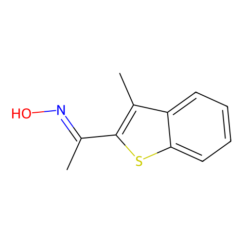 N-[1-(3-methyl-1-benzothiophen-2-yl)ethylidene]hydroxylamine structure