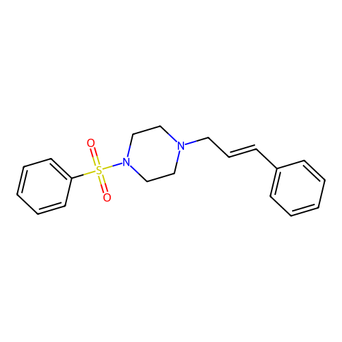 4-(3-Phenylprop-2-enyl)-1-(phenylsulfonyl)piperazine structure