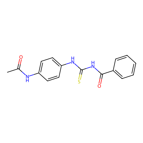 N-[(4-乙酰氨基苯基)硫代氨甲酰基]苯甲酰胺 structure
