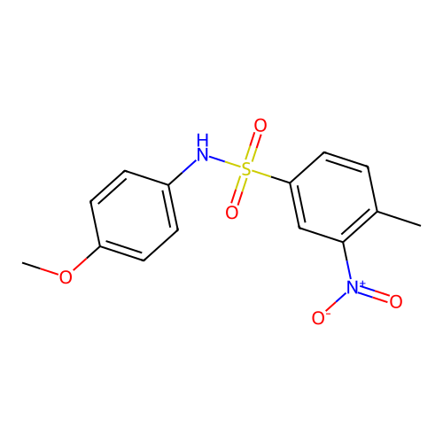 N-(4-methoxyphenyl)-4-methyl-3-nitrobenzenesulfonamide structure