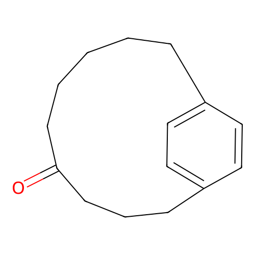 Bicyclo[9.2.2]pentadeca-1(13),11,14-trien-5-one structure