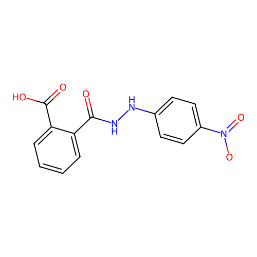 2-[(2-{4-Nitrophenyl}hydrazino)carbonyl]benzoic acid structure