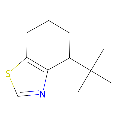 Benzothiazole, 4-(1,1-dimethylethyl)-4,5,6,7-tetrahydro- structure