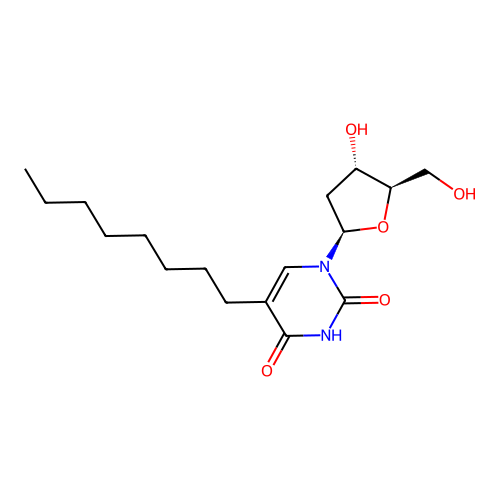2'-Deoxy-5-octyluridine structure