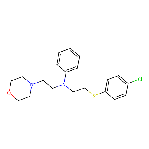 Morpholine, 4-(2-(N-(2-((p-chlorophenyl)thio)ethyl)anilino)ethyl)- structure