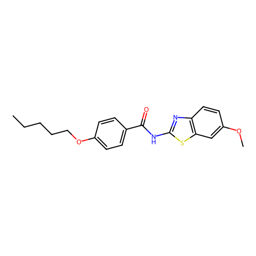 N-(6-methoxybenzo[d]thiazol-2-yl)-4-(pentyloxy)benzamide structure