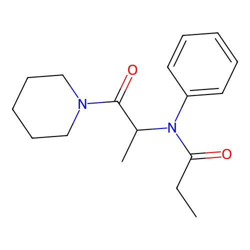 N-(1-(Piperidinocarbonyl)ethyl)propionanilide structure