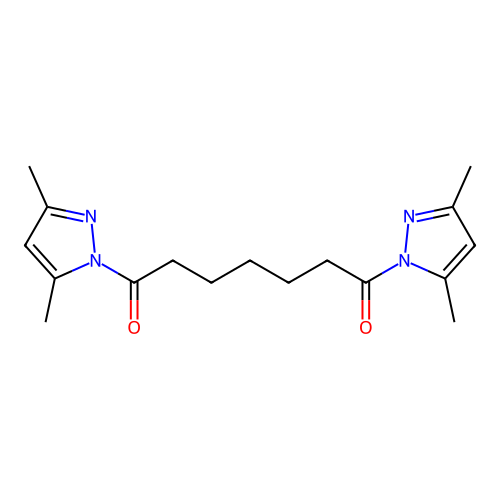 1,7-bis(3,5-dimethyl-1H-pyrazol-1-yl)heptane-1,7-dione structure