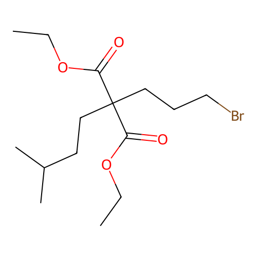 1,3-Diethyl 2-(3-bromopropyl)-2-(3-methylbutyl)propanedioate structure
