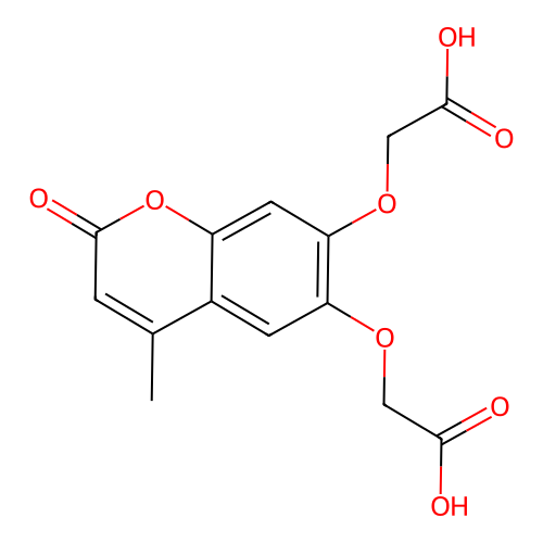 2,2'-((4-methyl-2-oxo-2H-chromene-6,7-diyl)bis(oxy))diacetic acid structure