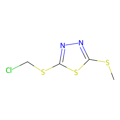 2-[(Chloromethyl)thio]-5-(methylthio)-1,3,4-thiadiazole structure